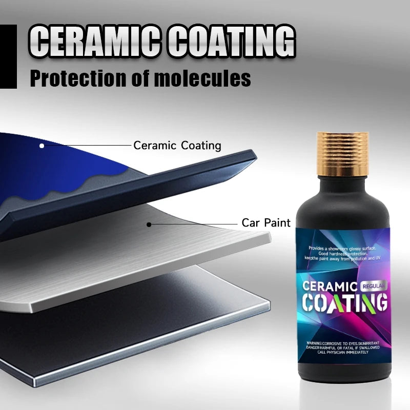 Ceramic Coating Liquid for Car Protection 50ml Pro Kit with Microfiber Towel & Applicator