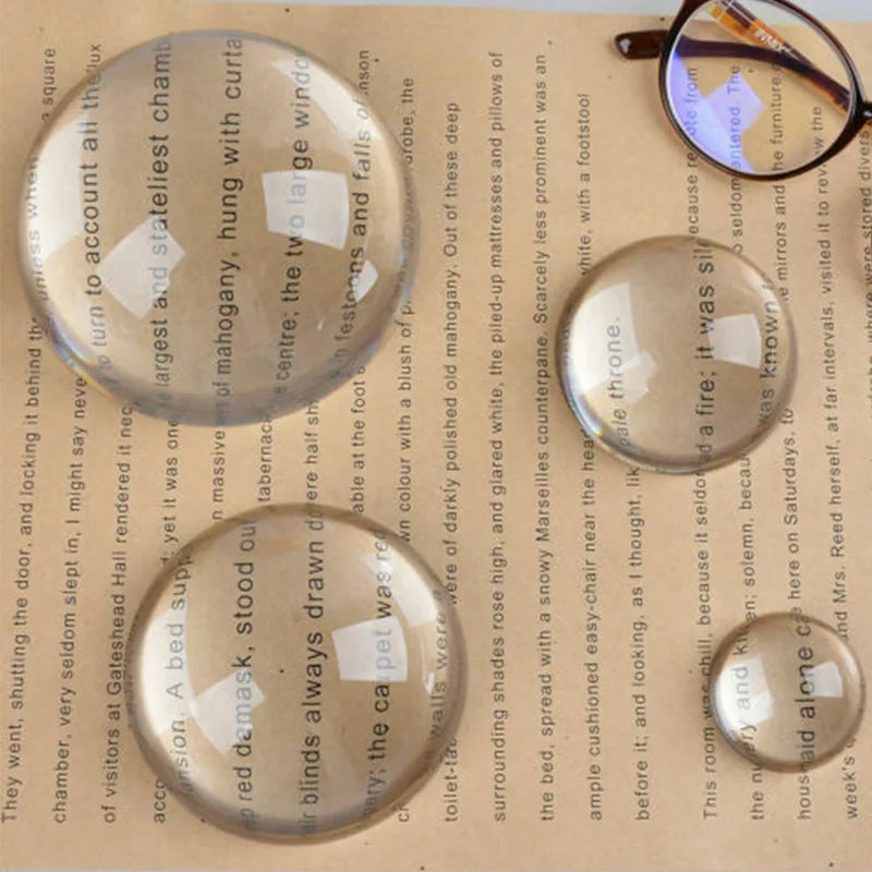 Clear Hemisphere Crystal Ball - Paperweight Decoration, Magnifier Glass 4cm/10cm