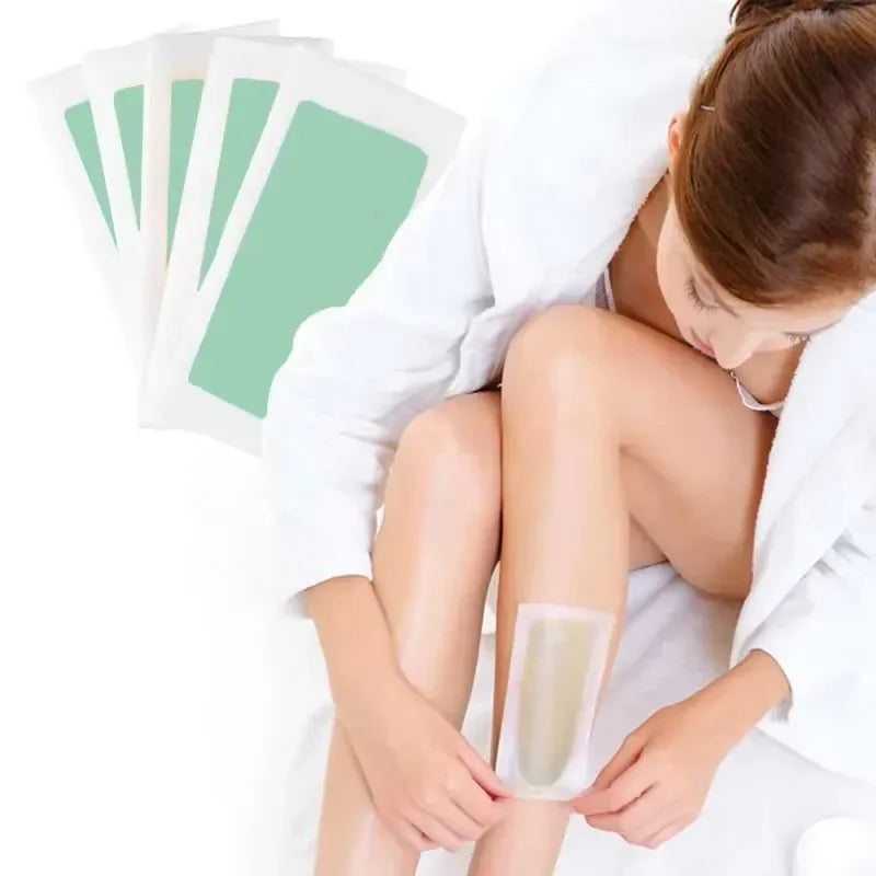 20 Pcs Professional Hair Removal Wax Strips for Body & Face - Cold Depilation