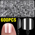 Artificial Full Cover Toe Nail Tips - Short Square Fake Toenails, 120/240/600 Pcs