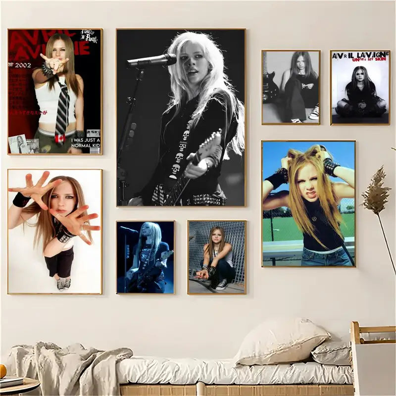 Artistic Avril Lavigne Poster Wall Decor for Bedroom & Living Room - Premium Canvas