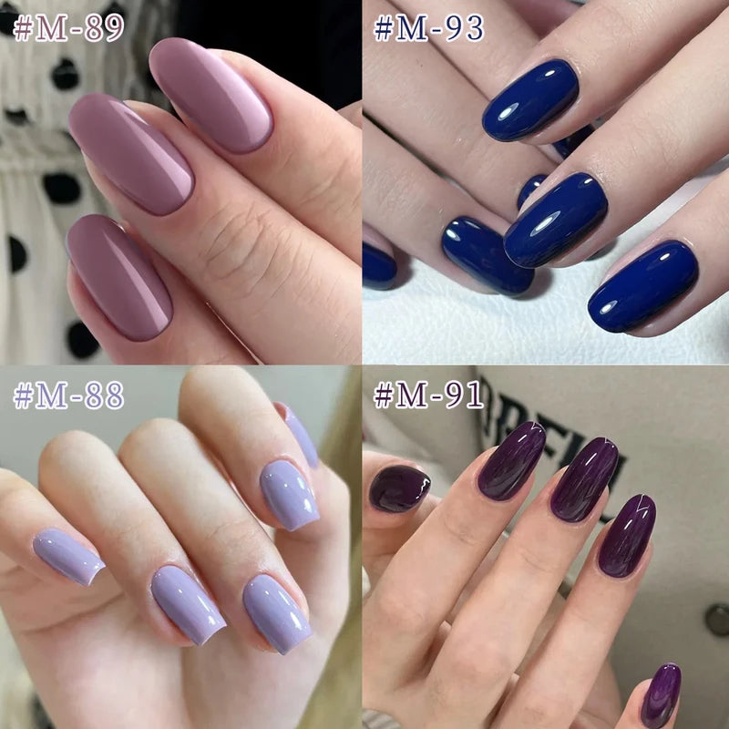6-Pack 15ML Jelly Ice Peelable Gel Nail Polish Set - Colorful & Nude Shades