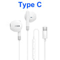 Wired In-Ear Headphones for Samsung Galaxy Phones - Compatible with Type-C & 3.5mm Jack