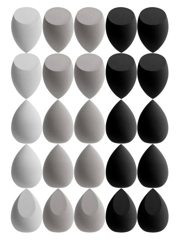 25 Makeup Sponges Set - Multi-Color Foundation & Blush Blenders for Liquid, Cream & Powder