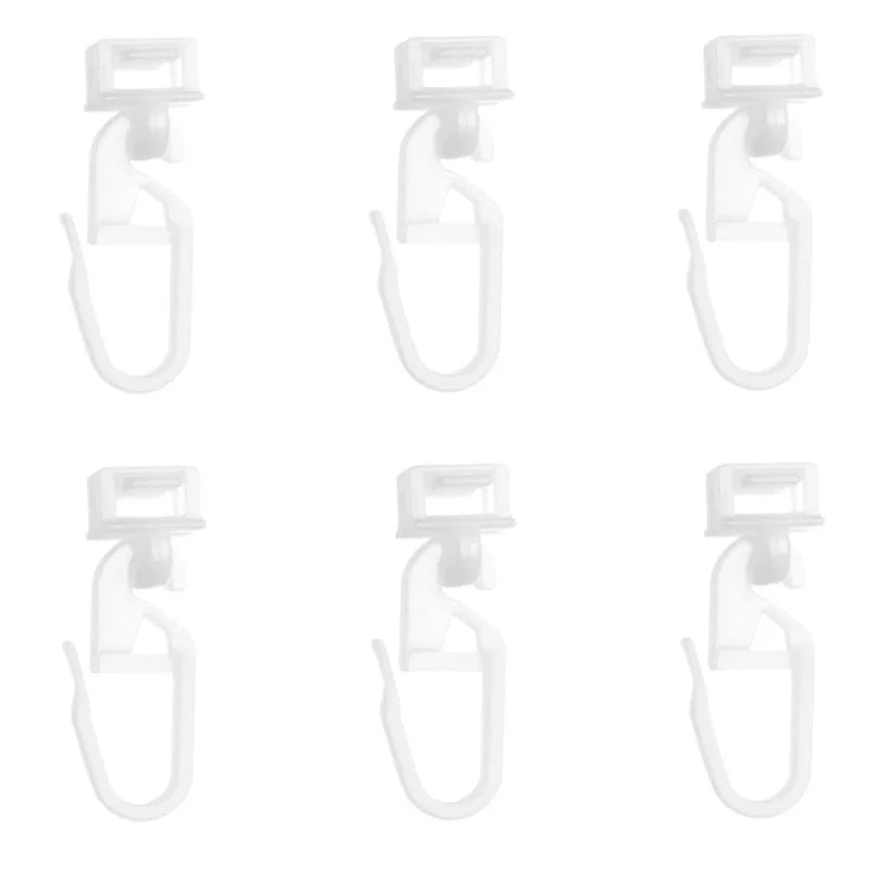 20Pcs Curtain Track Hooks with 34mm Head for Curtain Rails Ceiling Gliders Set Lockable
