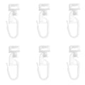 20Pcs Curtain Track Hooks with 34mm Head for Curtain Rails Ceiling Gliders Set Lockable