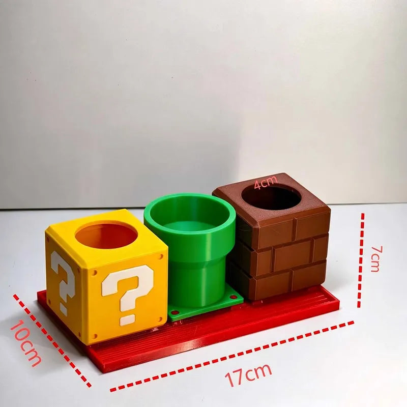 3D Print Pen Holder with Multiple Storage Compartments for Desk Organization