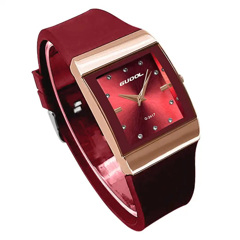 Unisex Quartz Watches with Square Dial - Fashionable Luxurious Timepieces