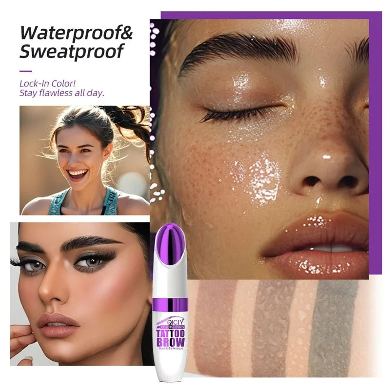 Long-Lasting Waterproof Eyebrow Gel - Smudge-Proof, Sweat-Resistant, Easy Peel Off
