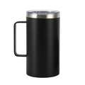680ml Insulated Stainless Steel Coffee Mug with Handle and Leak-Proof Lid