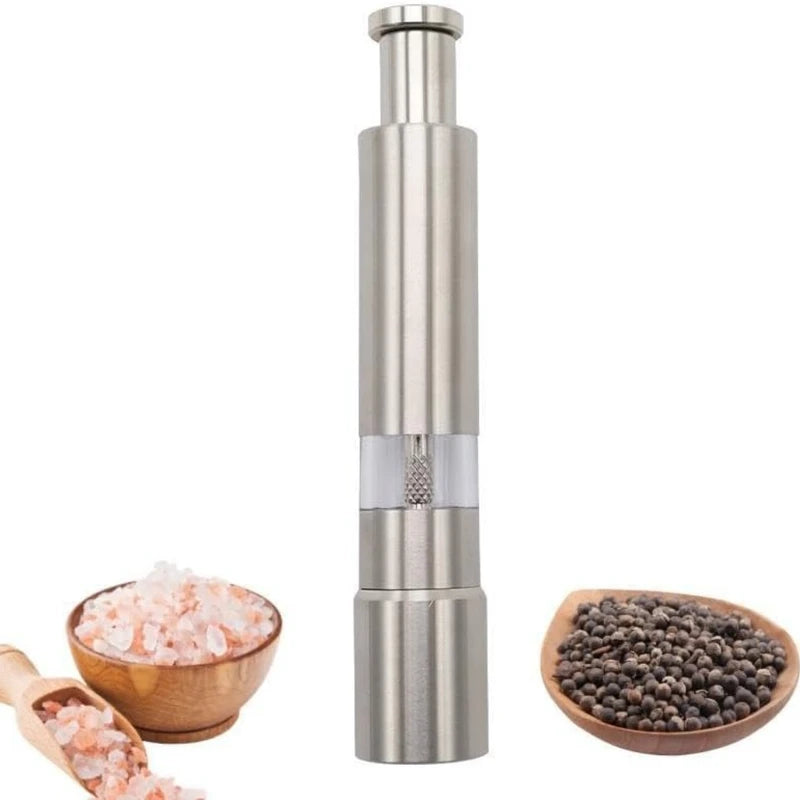 Salt and Pepper Grinder Set - Stainless Steel Handheld Spice Mill for Kitchen