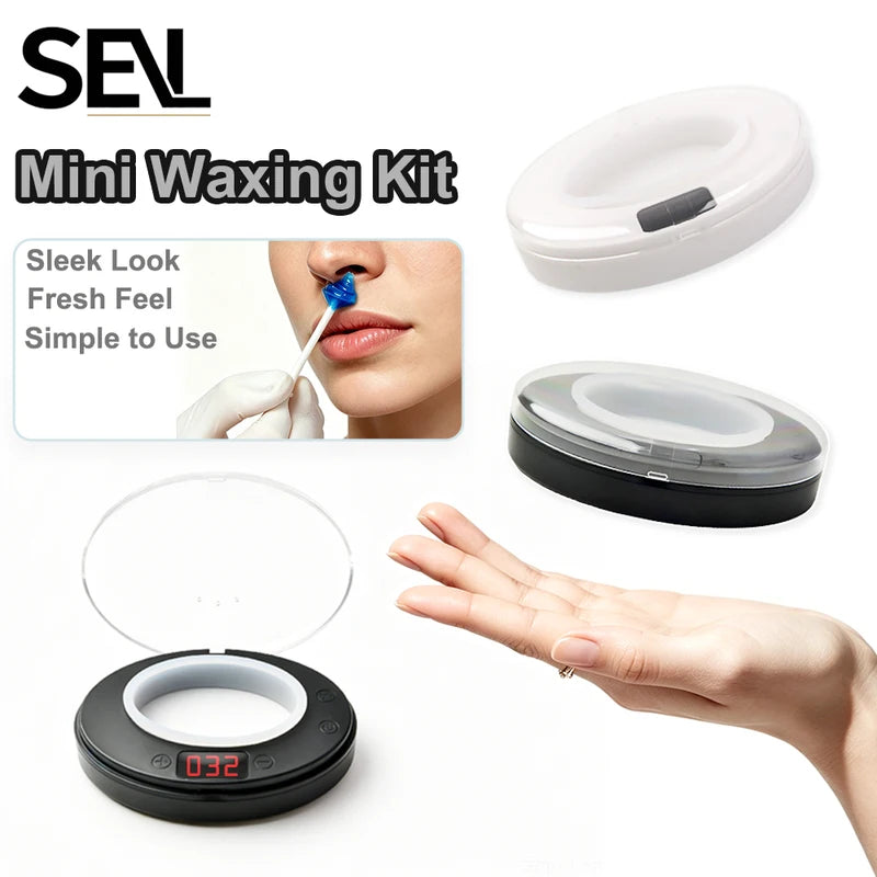 Mini Wax Heater Machine for Hair Removal with Silicone Bowl - Portable Wax Warmer for Home Salon