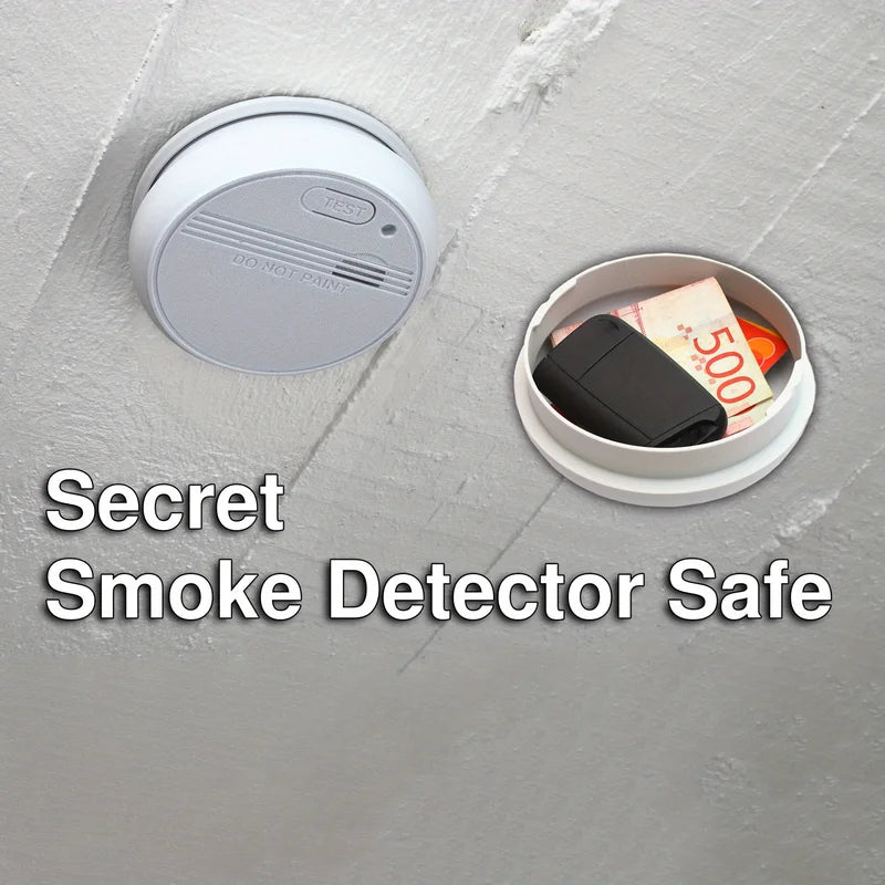 Wall-Mounted Hidden Safe Box Smoke Detector Design Security Hiding Storage