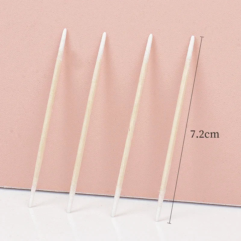 Disposable Micro Cotton Swab Brushes for Eyelash Extension Glue Removal 100/300Pcs