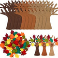 DIY Felt Tree Crafts Kit for Halloween Thanksgiving Christmas Wall Decor Set - 96 Pieces