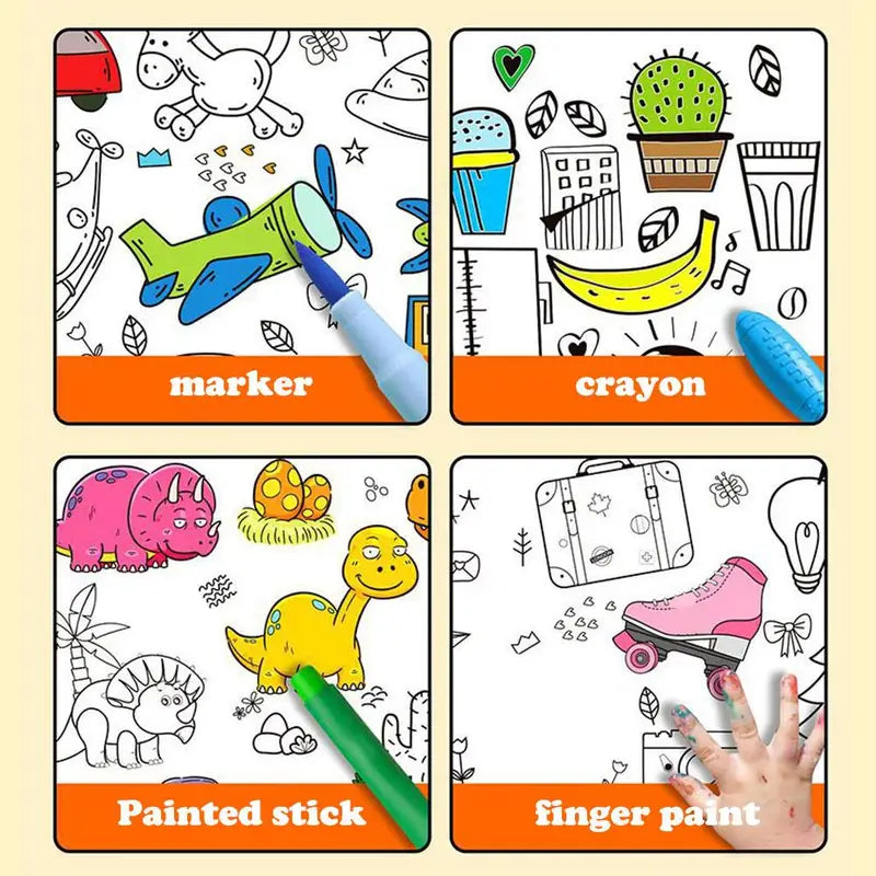 Children's Drawing Roll Colorful Art & Craft Paper for Kids DIY Painting