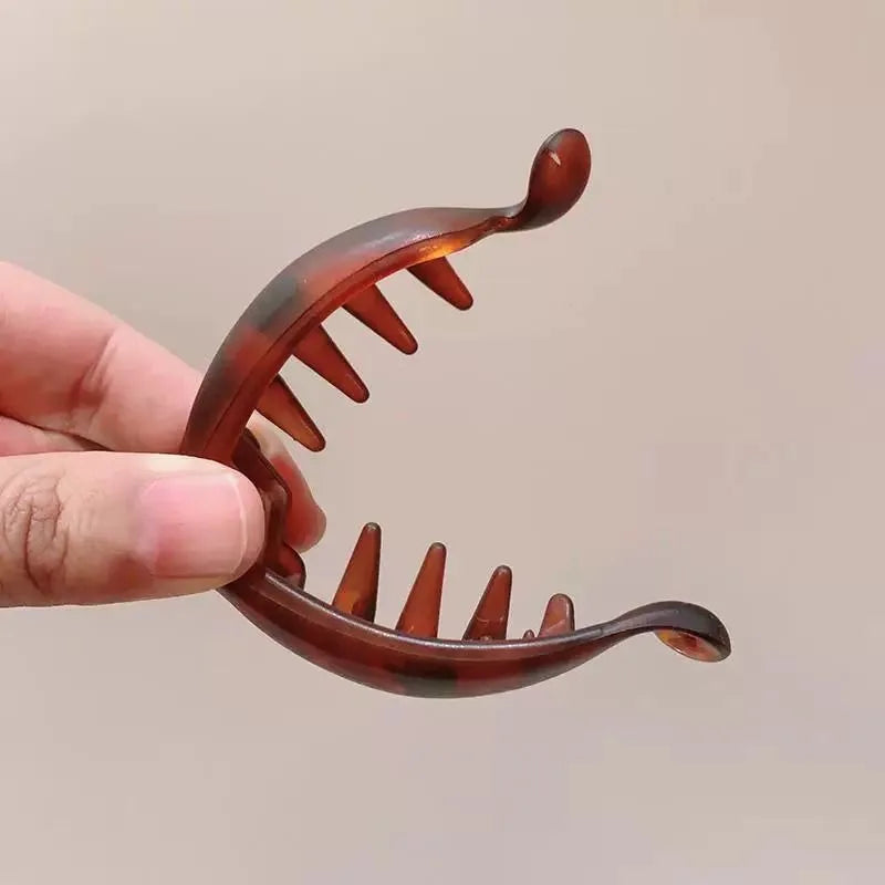 4 Pcs Small Vertical Banana Hair Clips for Women High Ponytail Twist Hairpins