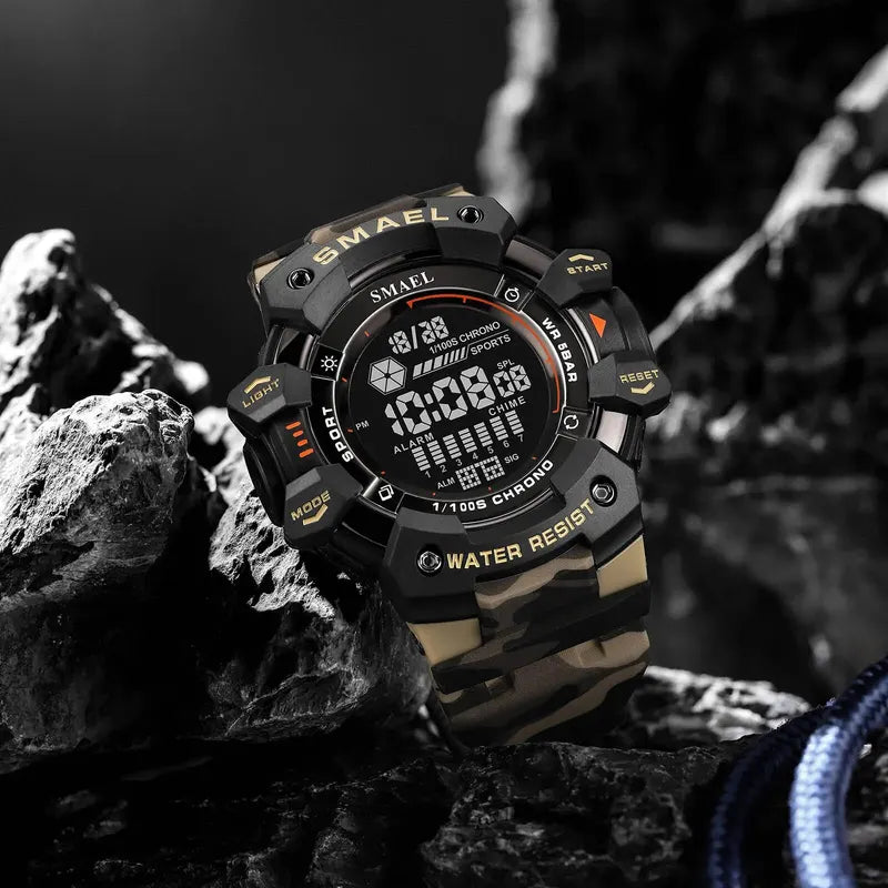 Digital Wristwatch for Men Waterproof Sport Watch with Stopwatch & Alarm