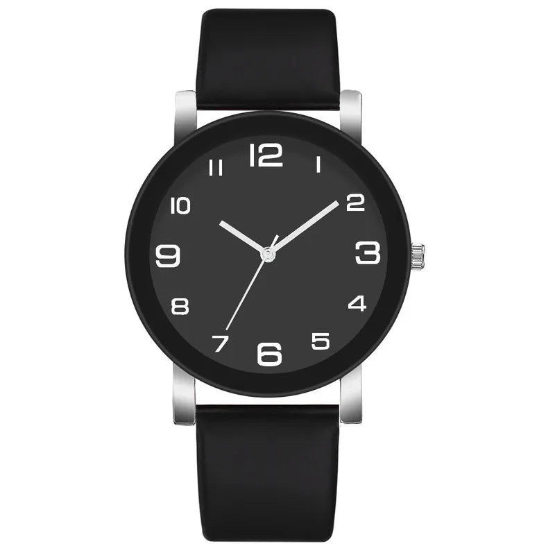 Luxury Men’s Quartz Leather Watch with Round Dial - Casual Business Wristwatch
