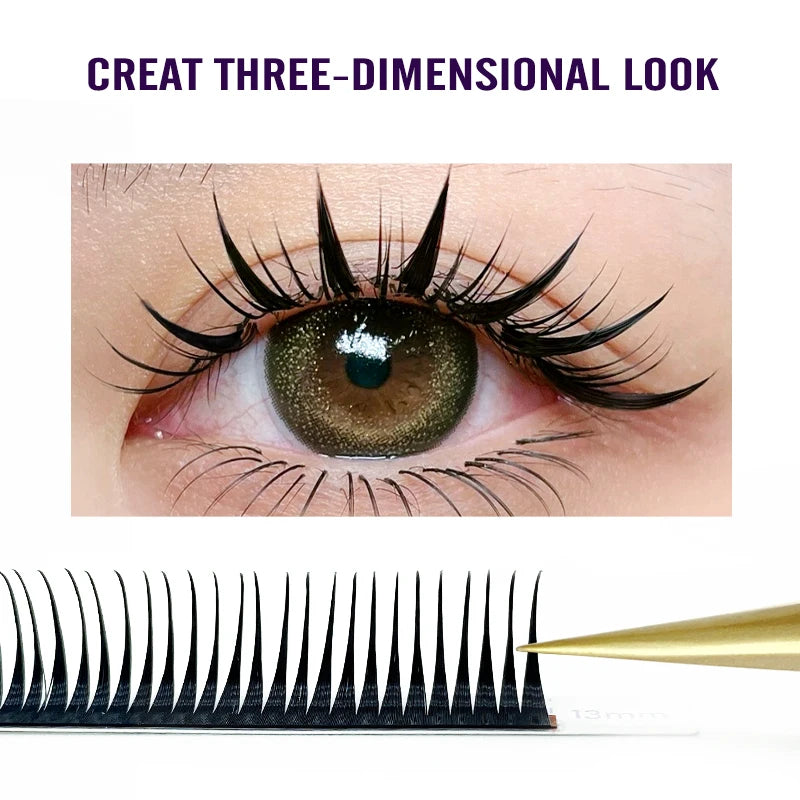 False Eyelash Extensions Mink Spikes Wispy Natural Makeup Lashes - All Variants