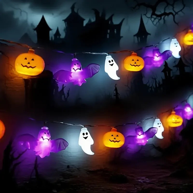 Halloween String Lights 10/20/40 LEDs Battery Operated Indoor Outdoor Decor