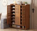 Wall Mounted Shoe Rack Multi-Layer Storage Dust-Proof Shoe Cabinet for Home Entryway