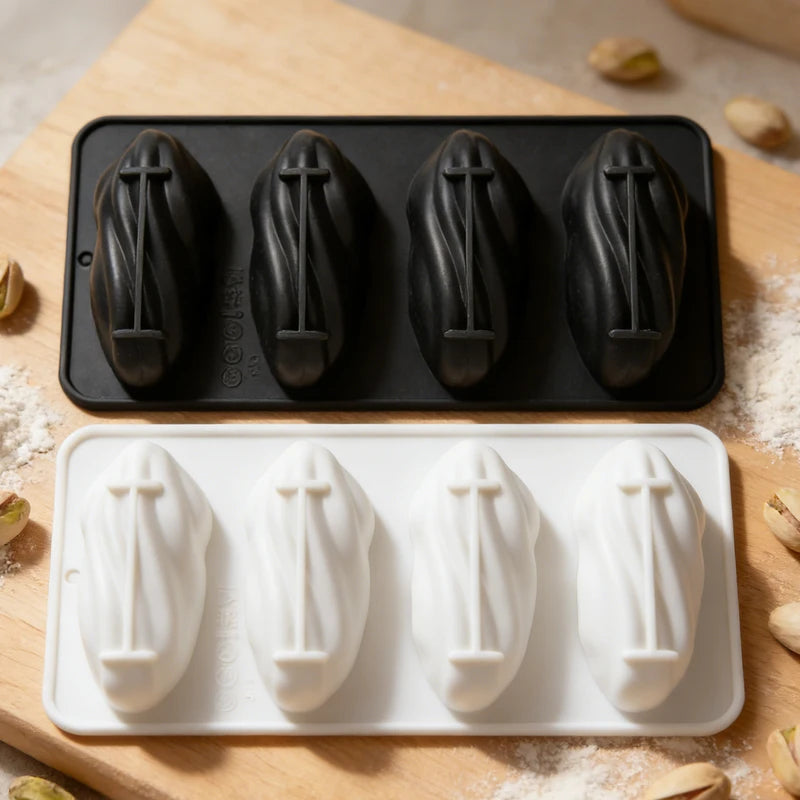 4-Cell Silicone Chocolate Mold for Cakes & Desserts - Reusable Kitchen Baking Tool