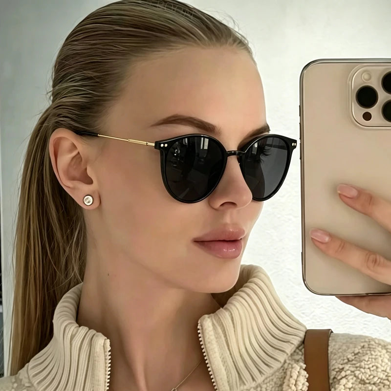 Round Vintage Sunglasses for Women and Men UV400 Outdoor Sun Glasses