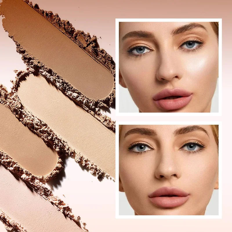 8-Color Matte Face Powder Set - Oil Control Long-Lasting Foundation