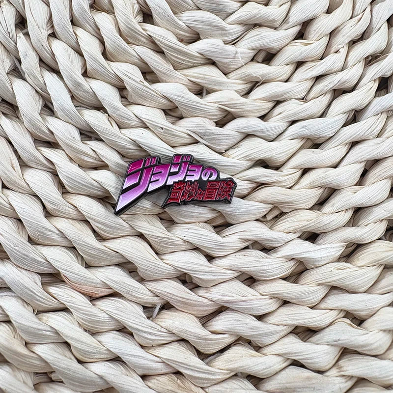 Anime Jojo's Bizarre Adventure Logo Enamel Brooch Pin Badge Fans Gift Accessory
