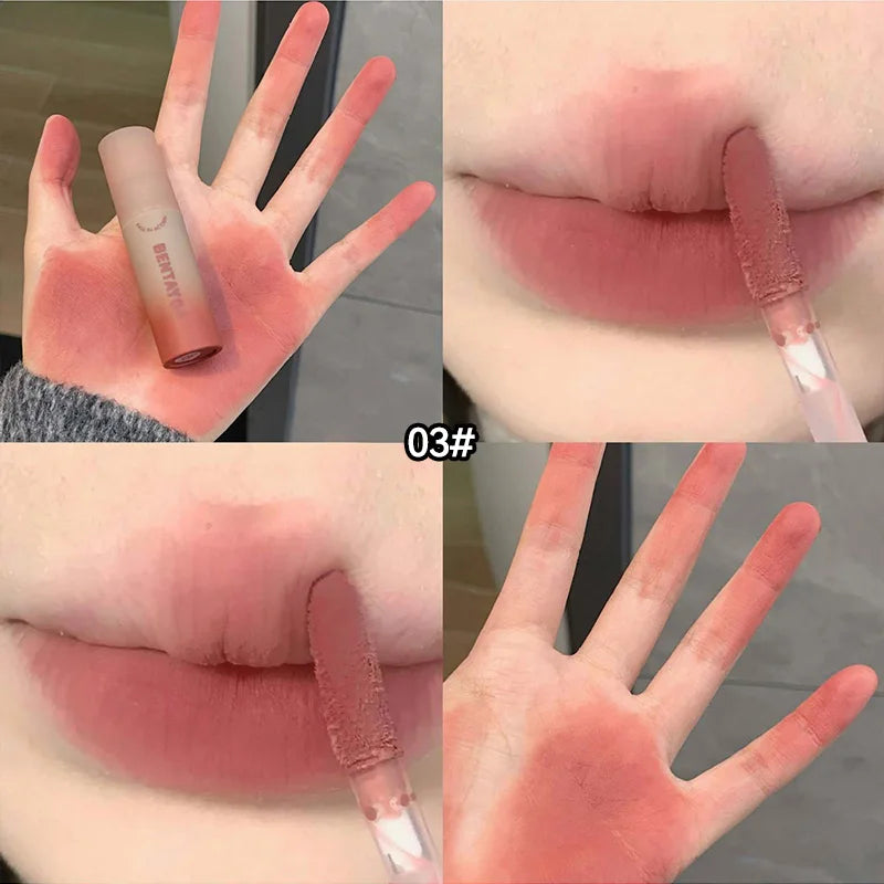 Velvet Lip Mud Matte Lip Tint - Skin-Tone Enhancing Nude Lip Makeup Set