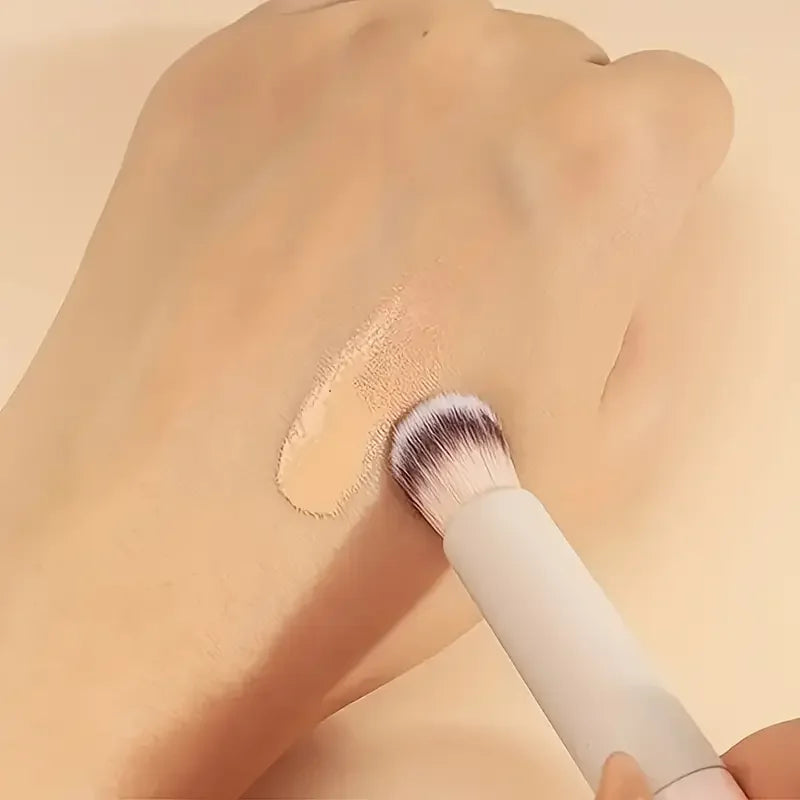 Mini Bevel Flat Top Makeup Brush for Concealer & Under Eye Details