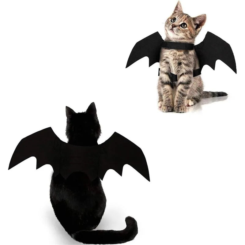 Pet Bat Wings Costume for Cats and Small Dogs Halloween Dress Up Accessories