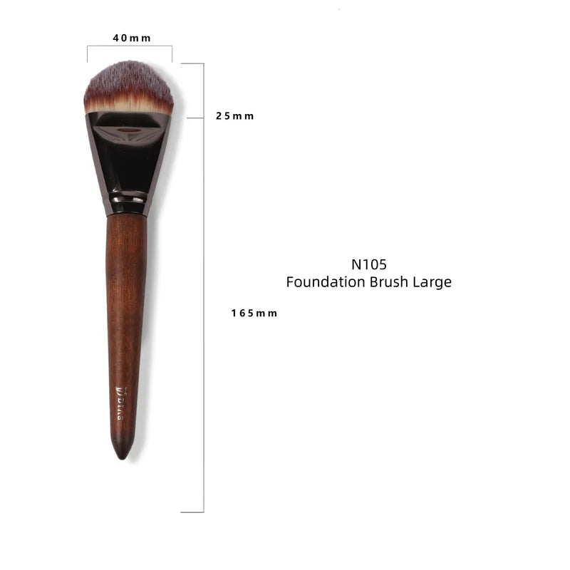 Goat Hair Makeup Brush Set with Eye, Foundation, Blush & Cosmetic Tools