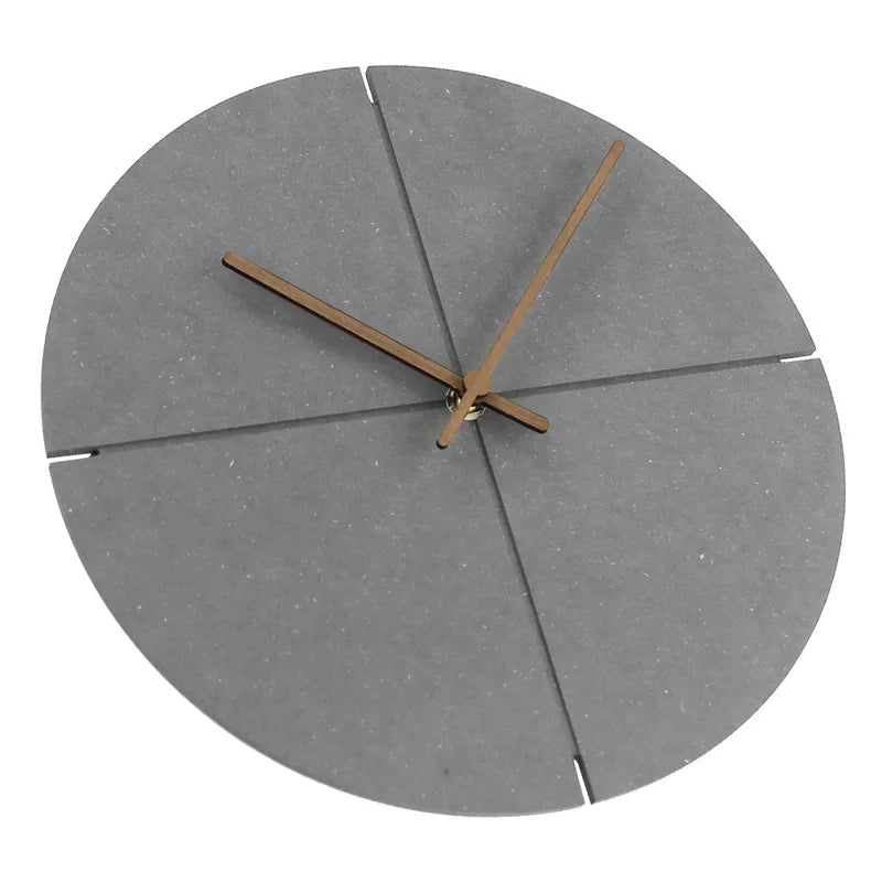 Modern Wooden Wall Clock 28cm Silent Quartz Timepiece for Living Room & Bedroom