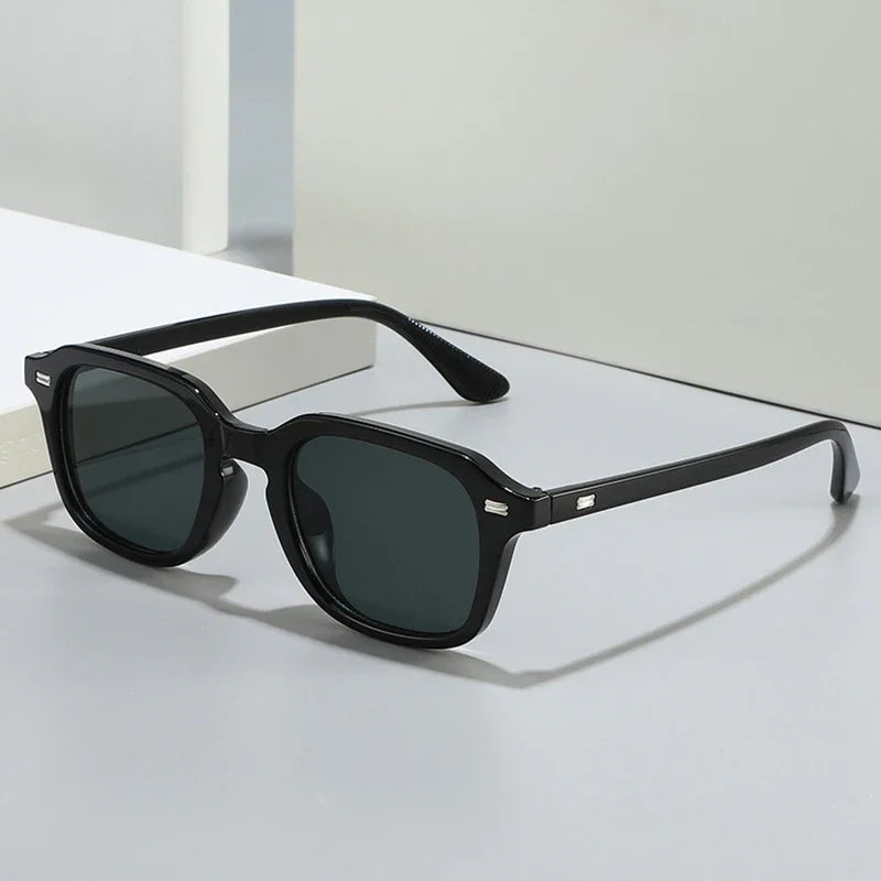 Square Candy Color Sunglasses for Women and Men UV400 Retro Rivets Shades