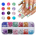 12 Pack Crystal Nail Art Rhinestones Flatback Gems for Nail Decoration