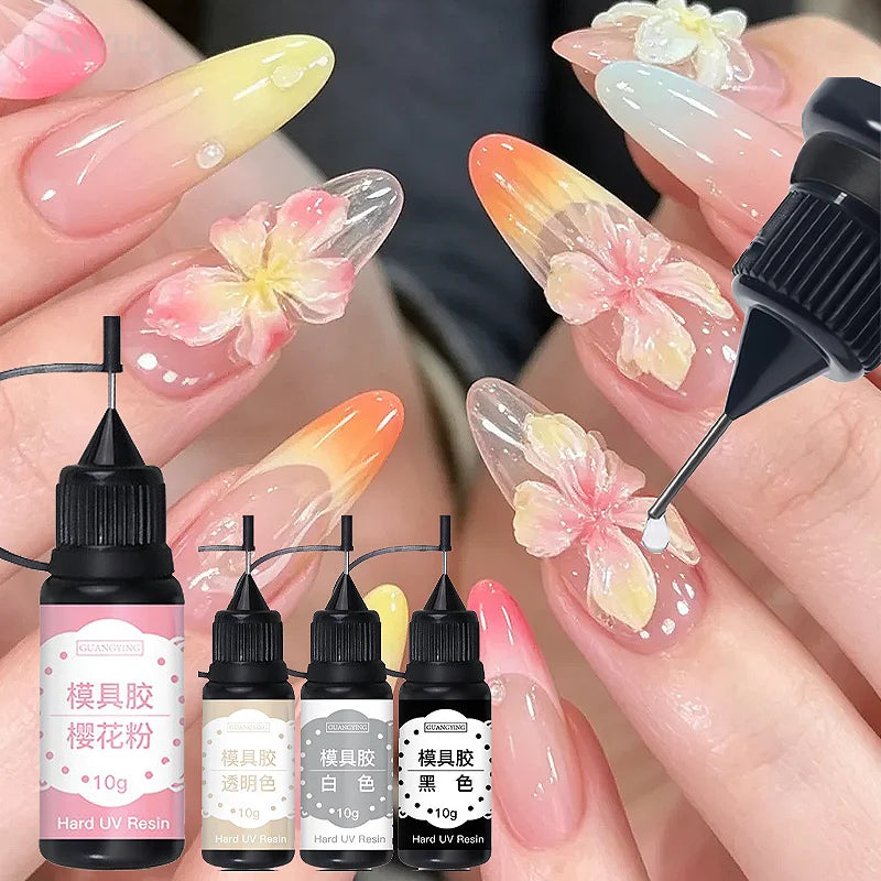 Nail Art Mold Gel UV Soft & Hard Gel for 3D Sculpting & Nail Decoration