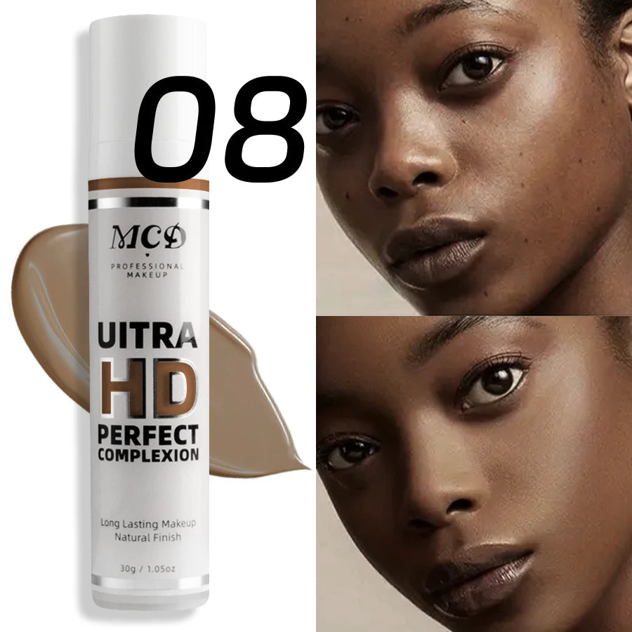 Liquid Foundation Oil-Control Matte Face Makeup Concealer Waterproof Long-Lasting Base Cream