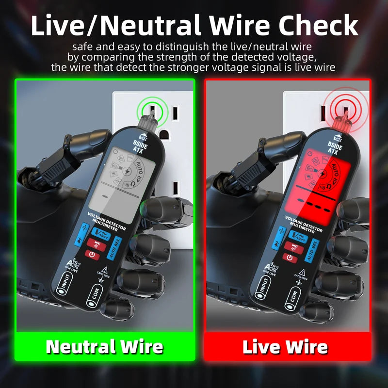 Digital Voltage Tester Non-Contact Electrician Pen Detector USB Rechargeable