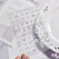 Cute Cat Design Nail Stickers - 3D Self-Adhesive Manicure Decals