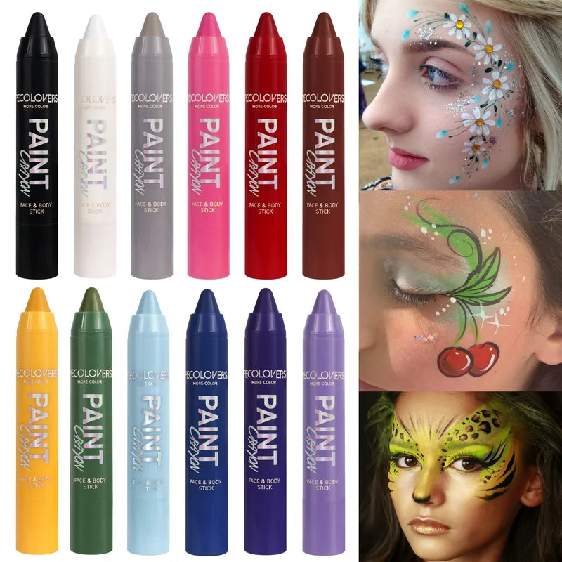 Rich Color Selection Crayon Pen for All Art Forms - Face & Body Use