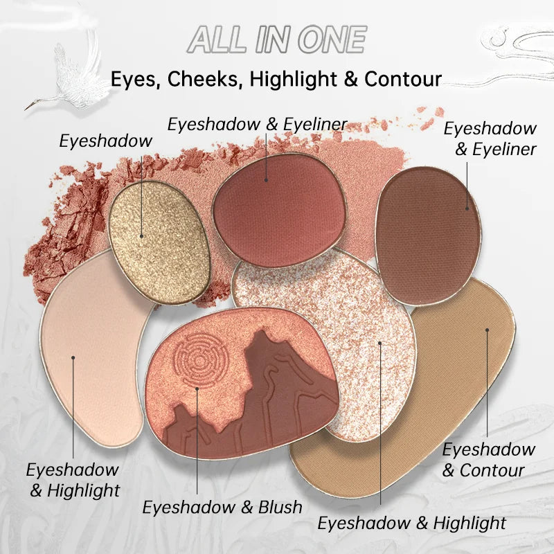 Full Face Makeup Palette with Eyeshadow Blush Highlighter & Contour Shades