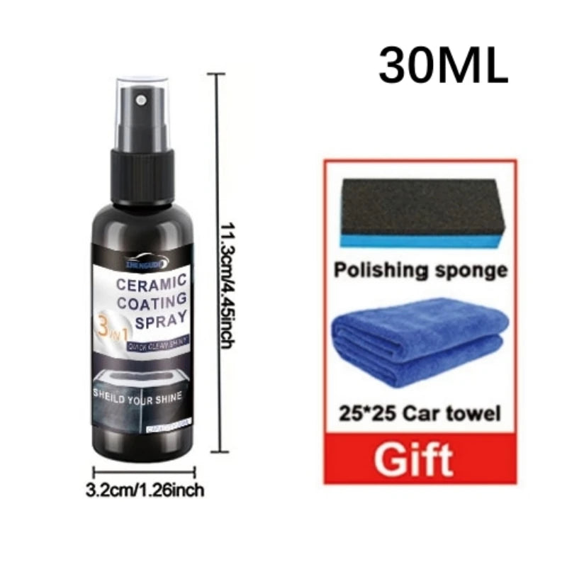 Car Coating Spray with Quick Effect & Scratch Protection - Vehicle Wax & Glass Cleaner