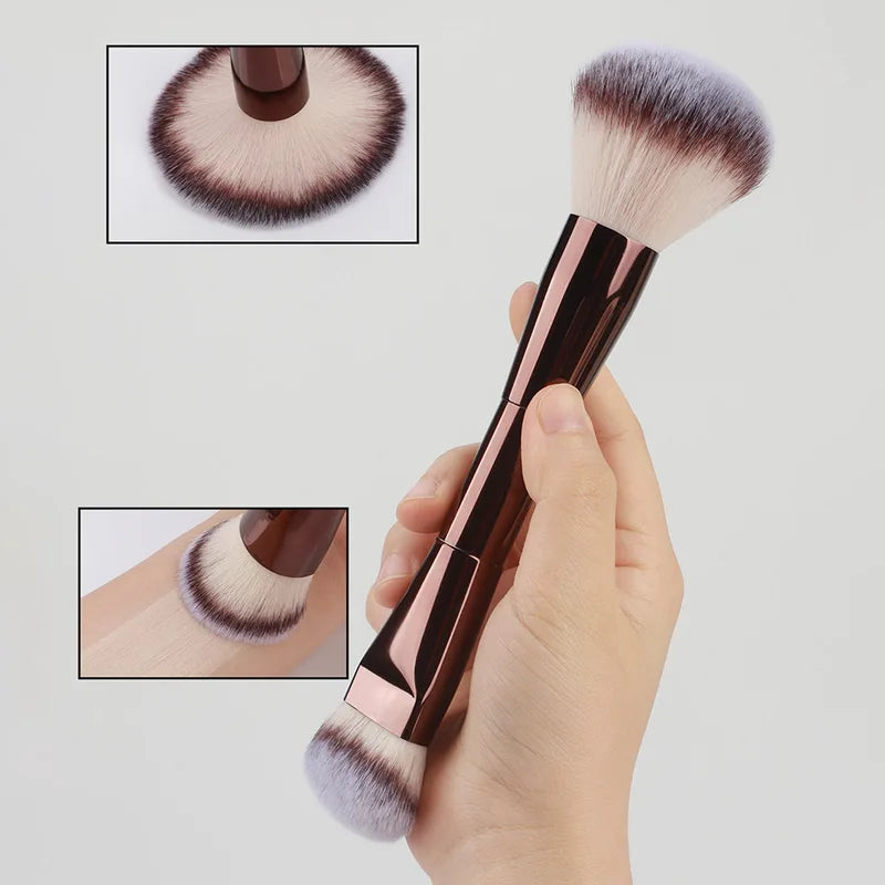 Double-Headed Makeup Brush Set for Foundation Blush BB Cream Portable Cosmetic Tool