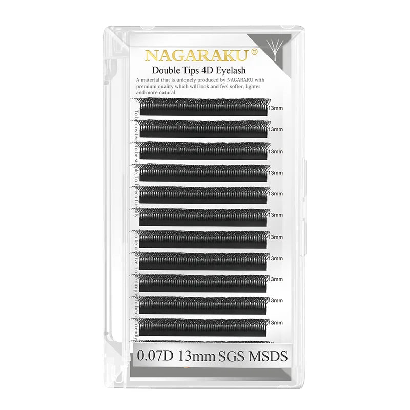 Double Tips 4D W Shape Eyelash Extensions for Natural Full Look