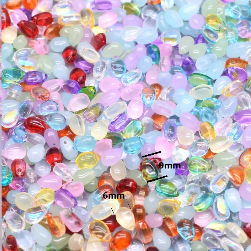 50pcs 8mm Colorful Glass Beads for Jewelry Making DIY Accessories Handmade