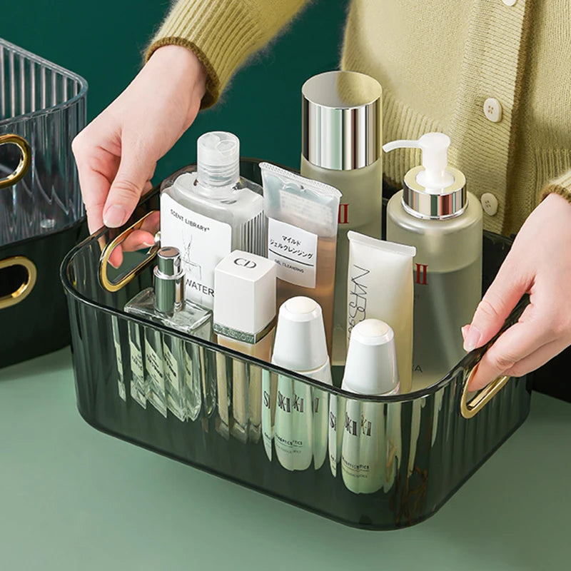 Rectangular Acrylic Cosmetic Storage Drawer Organizer - Stackable, Space Saving