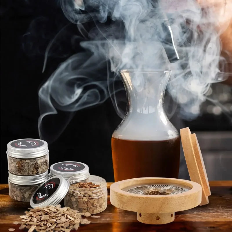 Cocktail Smoker Kit Whiskey Wood Hood for Drinks Bar Kitchen Accessories