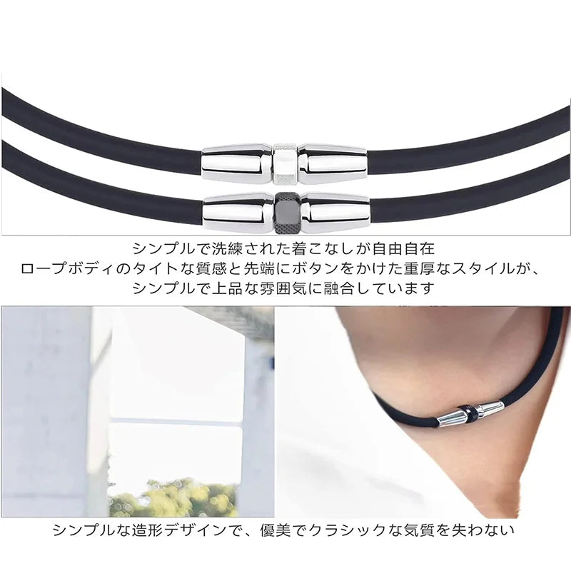 Magnetic Germanium Titanium Necklace for Men Women - Health & Fitness Accessory